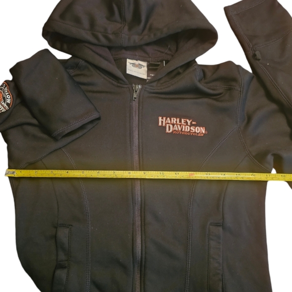 EUC | Authentic Harley-Davidson | Black Hooded Jacket Insert | Embroidered Logo - Picture 11 of 16
